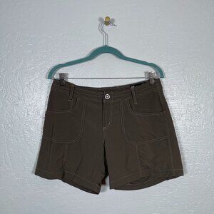 Kuhl Women 8 Brown Vala Shorts Lightweight Pockets Hiking Outdoor Gorpcore